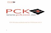 PCK Brukerveiledning for PCKasse 3.0