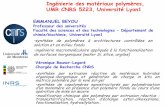 Ingénierie des matériaux polymères, UMR CNRS 5223 ...