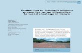 Evaluation of Prosopis juliﬂora properties as an ...