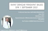 RAPAT DENGAR PENDAPAT BALEG DPR 1 SEPTEMBER 2021