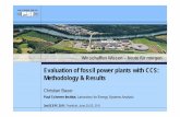 Evaluation of fossil power plants with CCS: Methodology ...