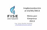 Implementación al 23/05/2013 Meta por Empresa 2013 - FISE