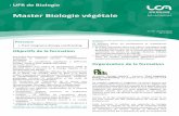 Master Biologie végétale - Université Clermont Auvergne