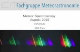 Meteor Spectroscopy, Aspekt 2015