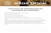 POLÍTICA DE PREVENÇÃO DE LAVAGEM DE DINHEIRO