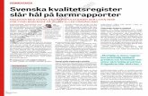KOMMENTAREN Svenska kvalitetsregister slår hål ... - NPCR