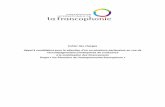 Cahier des charges - Francophonie