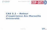 CAS 5.2 – Retour d’expérience Aix-Marseille Université