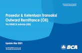 Prosedur & Ketentuan Transaksi Outward Remittance (OR)