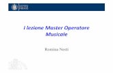 Lezione I maste operatore musicale - UniFI