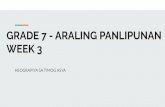 GRADE 7 - ARALING PANLIPUNAN WEEK 3