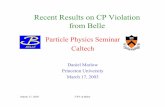 Recent Results on CP Violation from Belle
