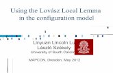 Using the Lovász Local Lemma in the configuration model
