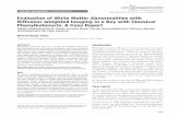 Evaluation of White Matter Abnormalities with Diffusion ...