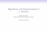 Algorithmen und Datenstrukturen 2 - 1. Seminar