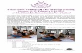 6 days Basic Traditional Thai Massage training