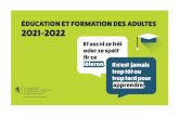 ÉDUCATION ET FORMATION DES ADULTES 2021-2022