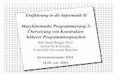 Einführung in die Informatik II Maschinennahe ...