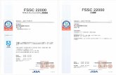FSSC (D FSSC 22000 JAB CM009 FSSC 22000 . JQA-FC0104 …