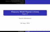 Klasyczny Model Regresji Liniowej - Uniwersytet Warszawski