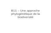 B11 Une approche phylogénétique de la biodiversité