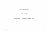 U Statistics - Stanford University