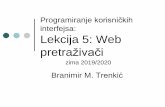 interfejsa: Lekcija 5: Web pretraživači