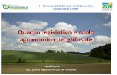Quadro legislativo e ruolo agronomico del glifosate