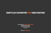 Aplicació Web: Subtitles converter for video editors