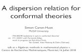 A dispersion relation for conformal theories