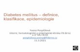 Diabetes mellitus definice, klasifikace, epidemiologie