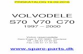 VOLVODELE S70 V70 C70 - Spare parts og reservedele Volvo