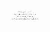Chapitre II MATERIAUX ET METHODES EXPERIMENTALES