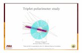 Triplet polarimeter study