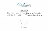 1000 Common Italian Words with English Translation