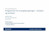 Norsk bygningsfysikkdag Programmer for energiberegninger ...