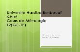 Université Hassiba Benbouali Chlef Cours de Métrologie L2 ...