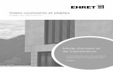 Volets coulissants et pliables - EHRET GmbH
