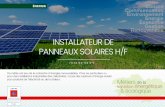 INSTALLATEUR DE PANNEAUX SOLAIRES H/F