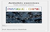 Activités exercices