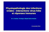 Physiopathologie des infections virales : interactions ...