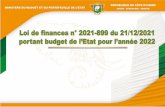 LOI DE FINANCES N° 2021-898 du 21/12/2021 POUR L’ANNEE 2022