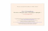 P.J. Proudhon Textes choisis par Joseph Lajugie