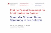 État de l’assainissement du bruit routier en Suisse Stand ...