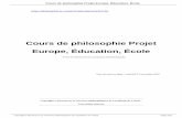 Cours de philosophie Projet Europe, Éducation, École