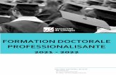 FORMATION DOCTORALE PROFESSIONALISANTE 2021 - 2022