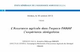 L’Assurance agricole dans l’espace FANAF L’expérience ...