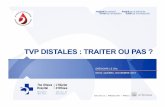 TVP DISTALES : TRAITER OU PAS - SSVQ