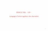 ORACLE SQL - LID - Langage d’interrogation des données