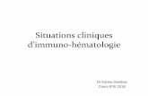 Situations cliniques d’immuno-hématologie